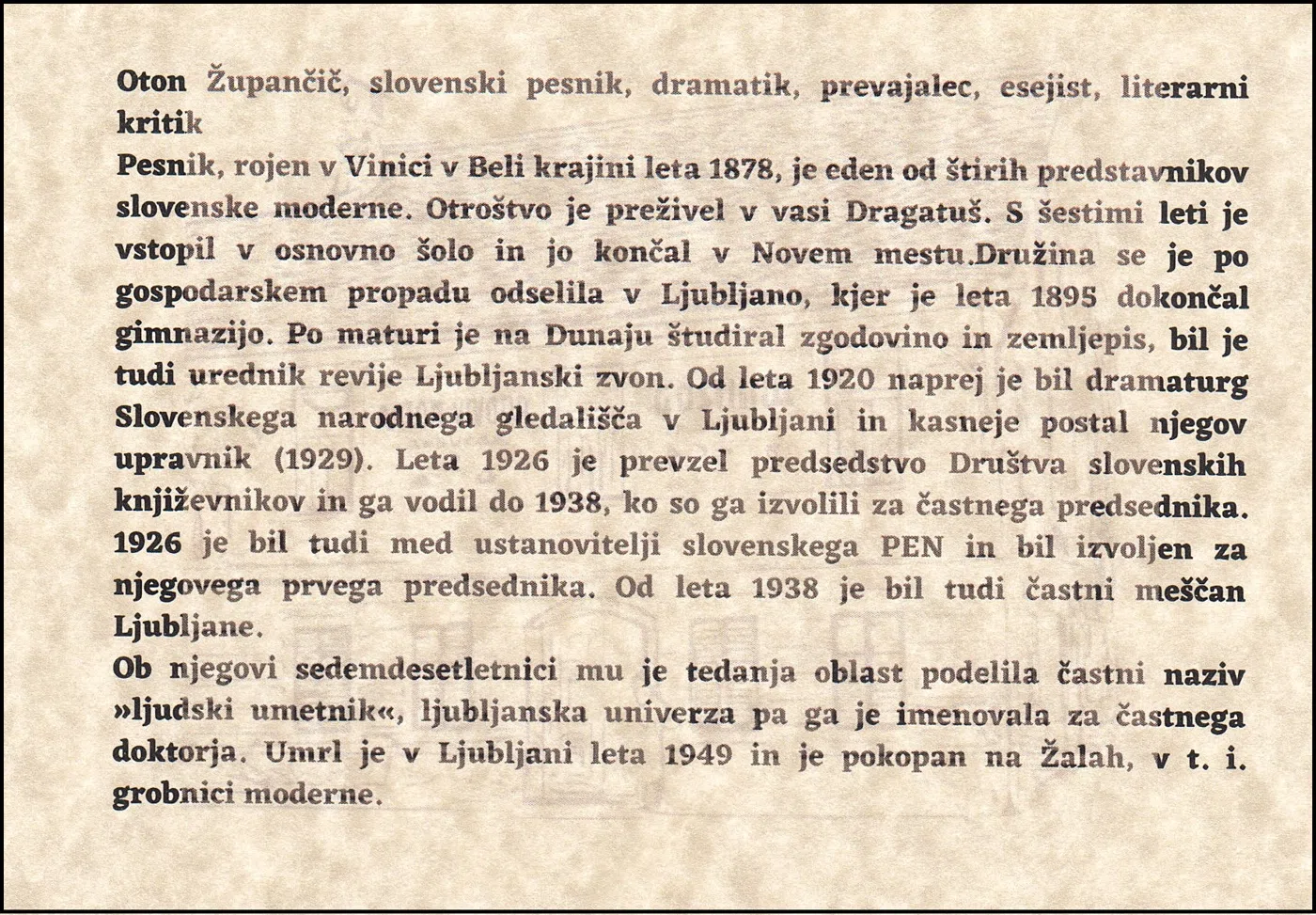 OTON ŽUPANČIČ 100 LET VERONIKE DESENIŠKE